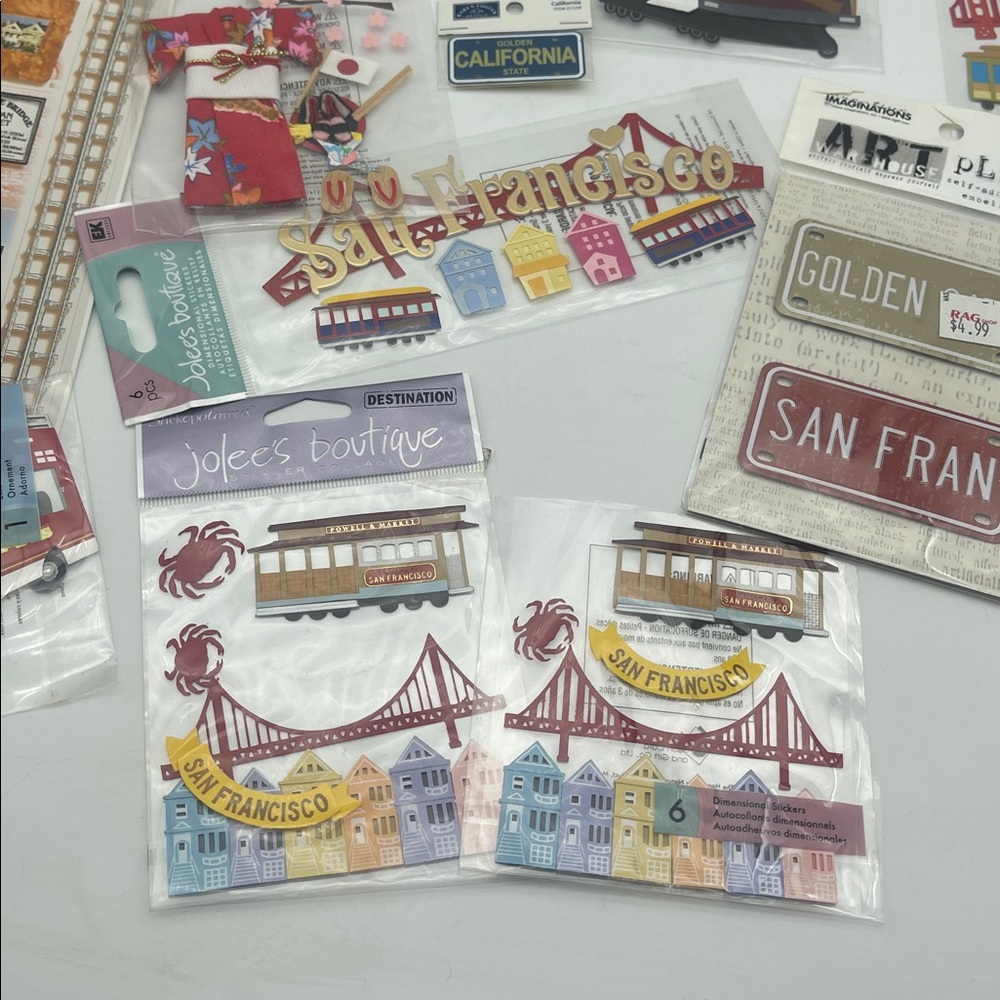 San Francisco Scrapbooking Supplies Embellishments Stickers Titles Travel New - Picture 3 of 6